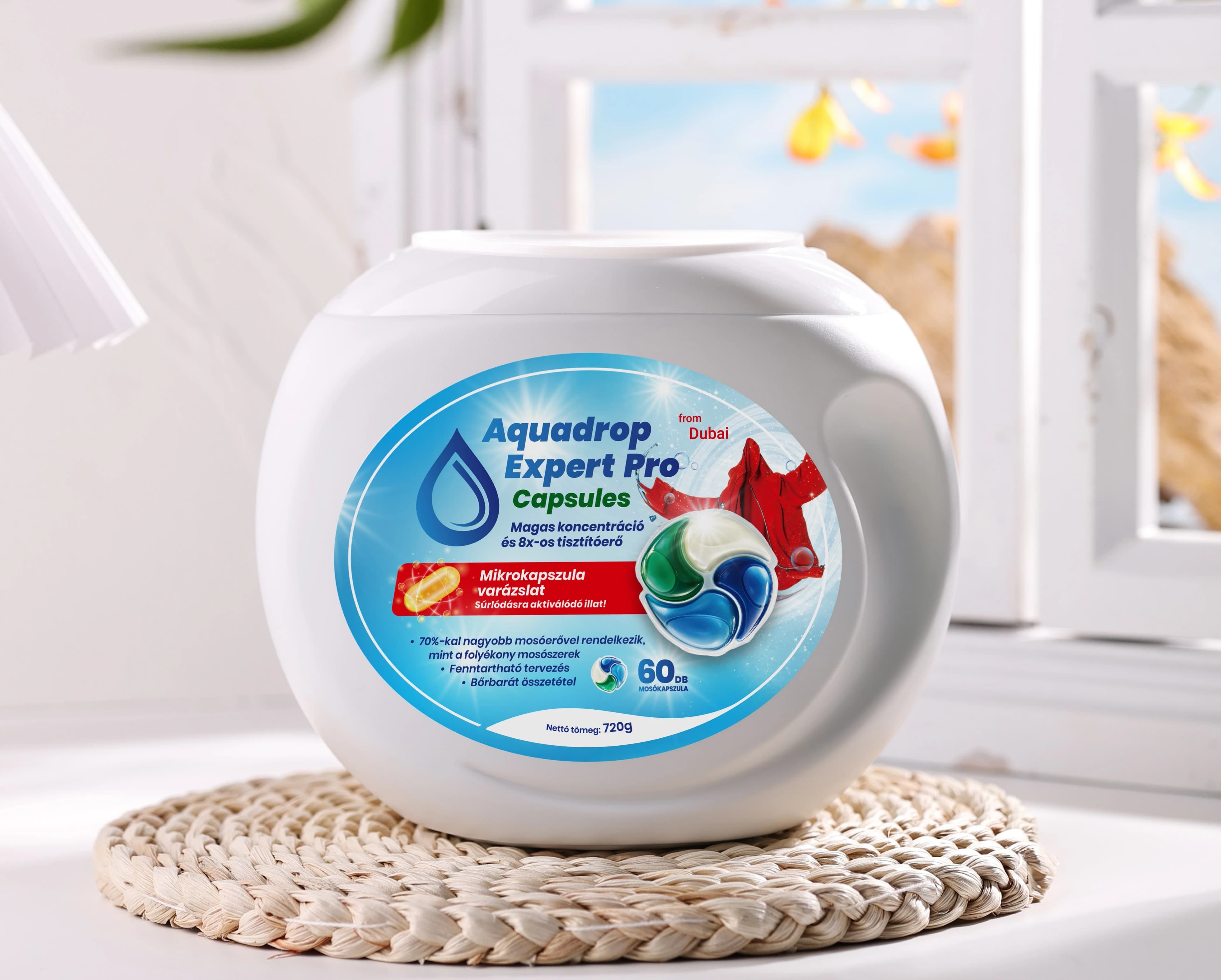 Aquadrop Expert Pro mosókapszula 4 kamrás technológia